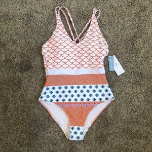 Cupshe NWT One Piece Mermaid Print Swimsuit - M